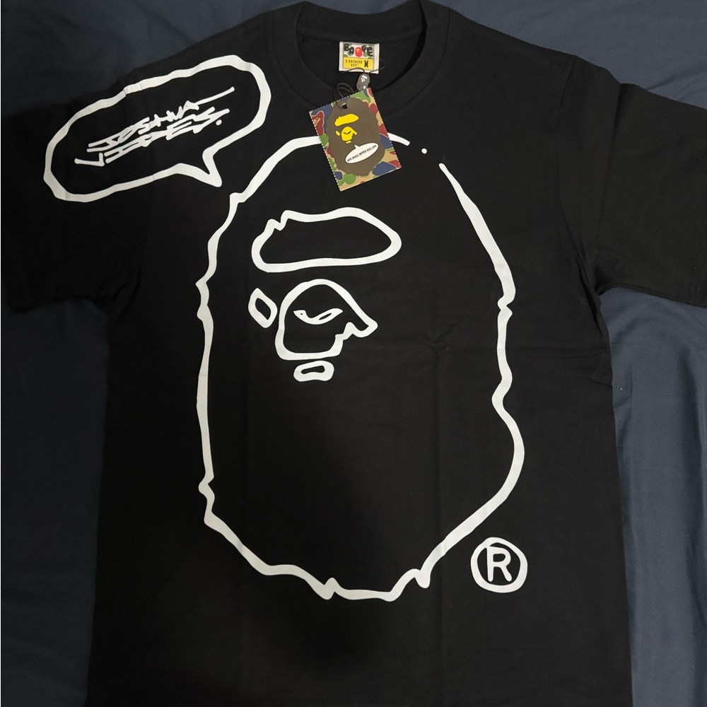 Bape Black and White Graphic Tee